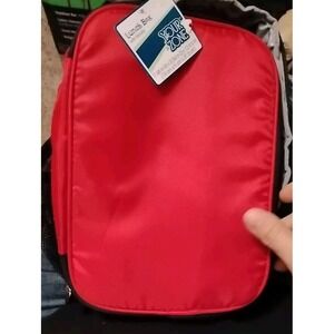 Your Zone‎ Lunch Bag Red Insulated Kit Classic Lunch box w/ handle Reusable HTF